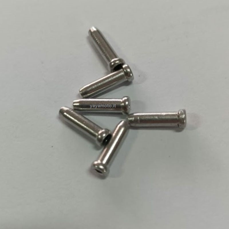 100 Tappi Terminali Per Cavi Freno E Cambio Bici, Lega Alluminio 12x2 Mm, Antisfilamento